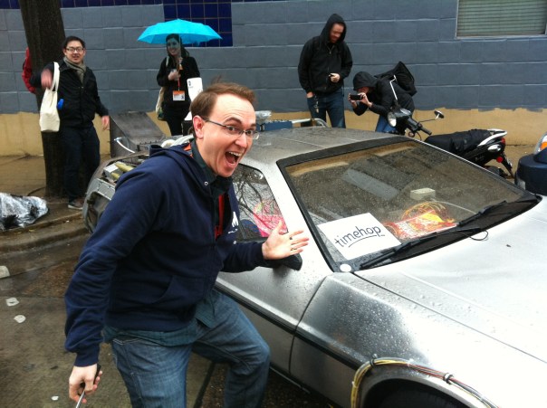 Greg and a Delorean