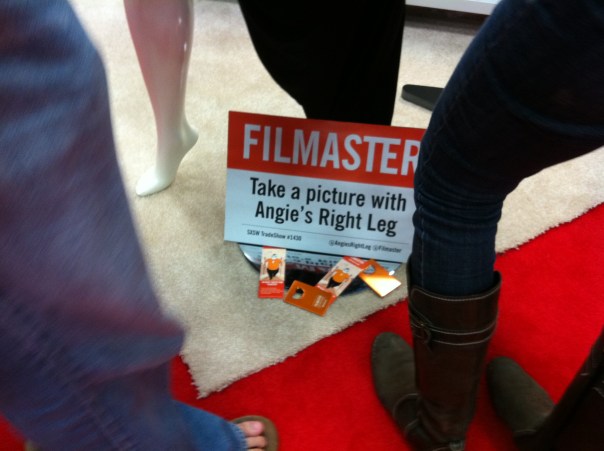 Angie's leg