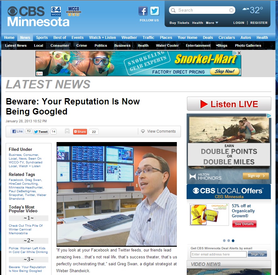 greg swan_success theater wcco