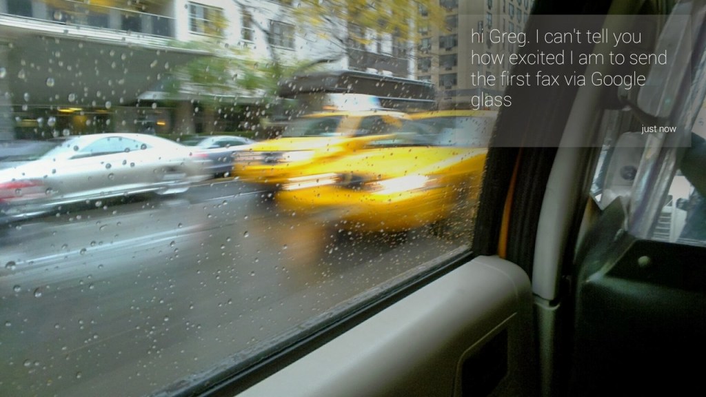 first fax through google glass