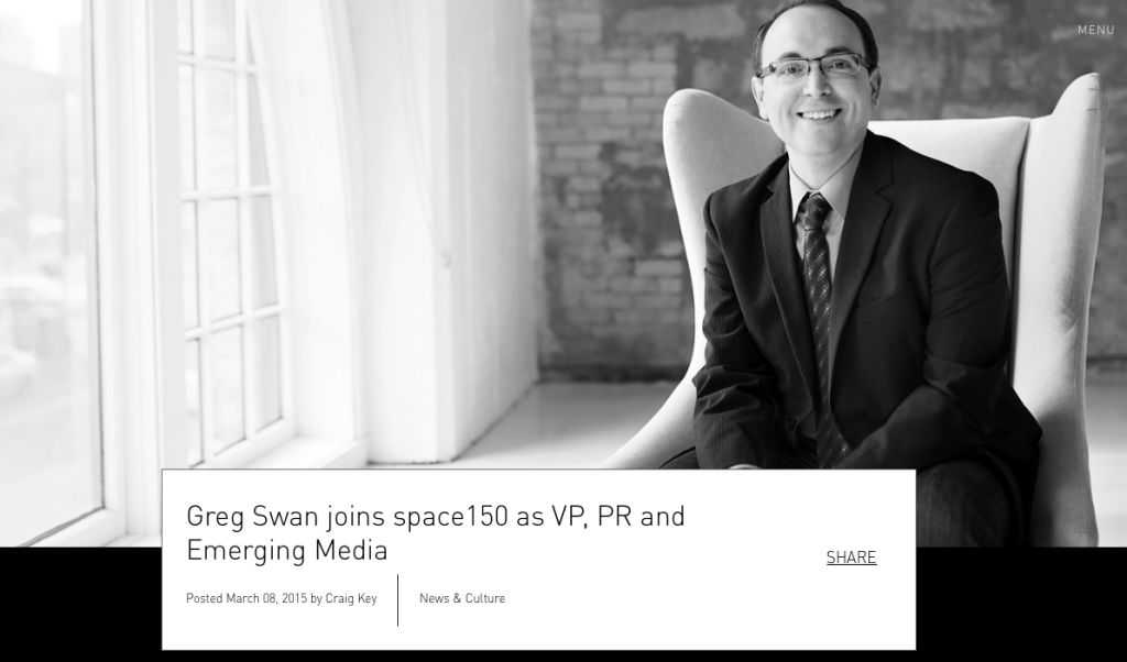 Greg Swan joins space150